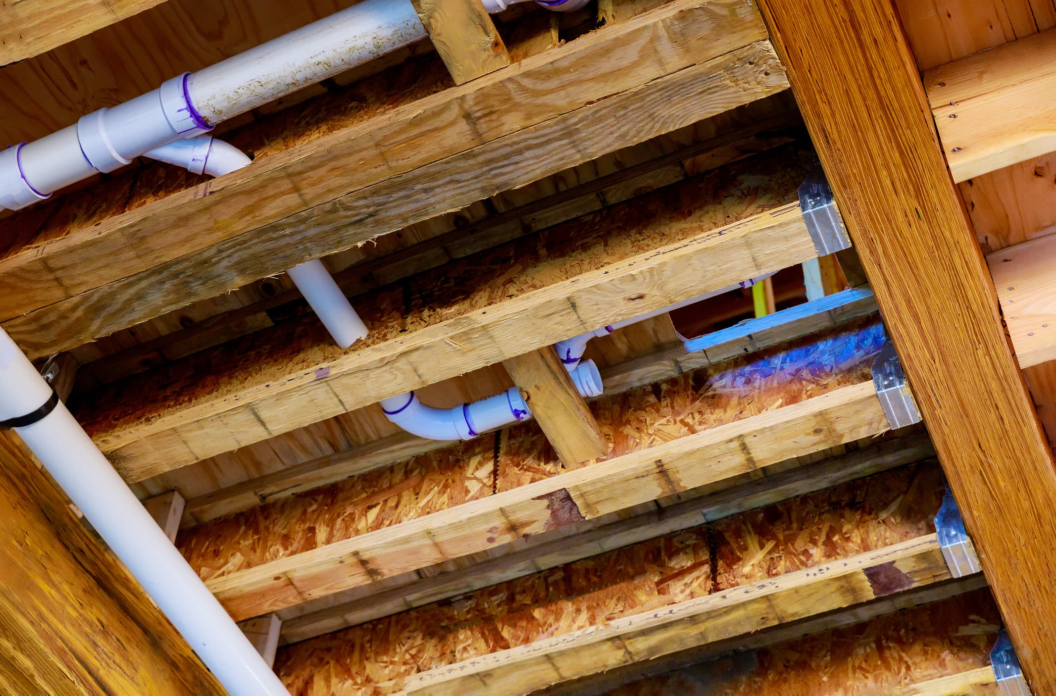 Repaired structural framing and plumbing installation after restoration in Pinehurst, North Carolina