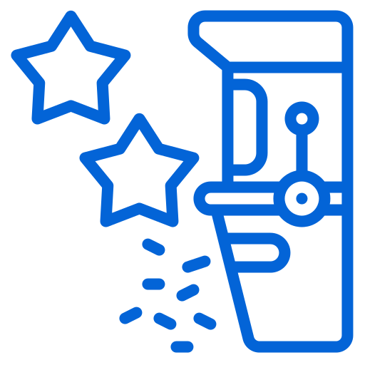 Blue line arcade vector