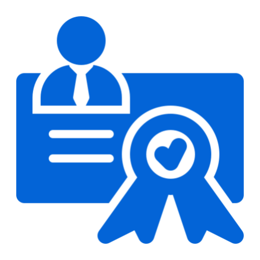 ID card with ribbon icon