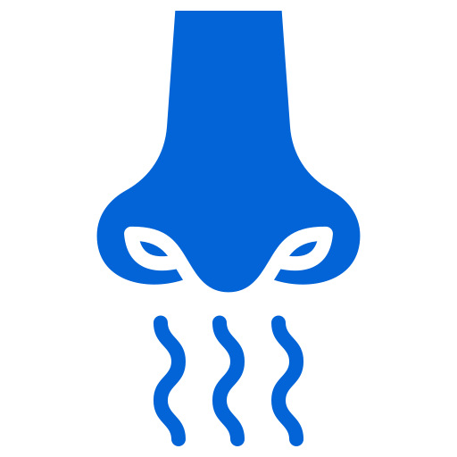 Nose emitting scent graphic design