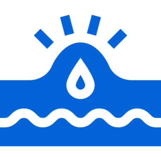 Minimalist wave and droplet symbol