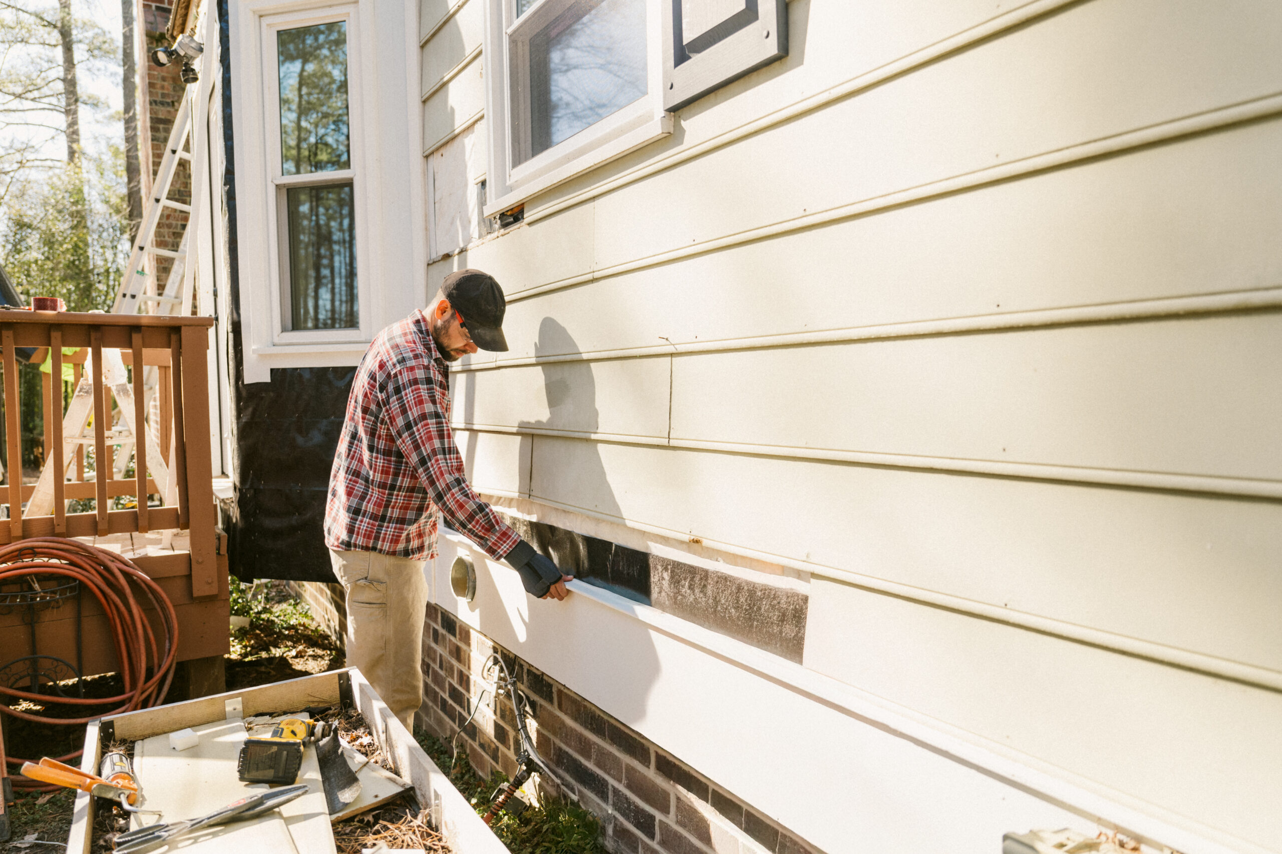 Home maintenance with siding installation