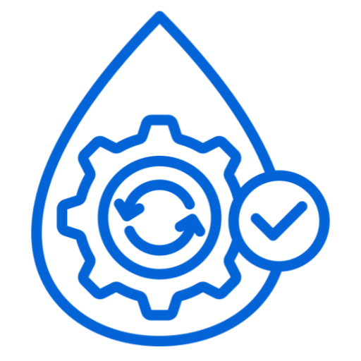 Refresh symbol inside water droplet icon