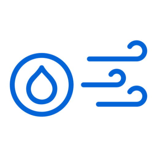 Weather symbols of water and wind.