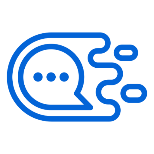 Abstract communication symbol with dots