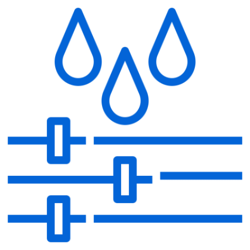 Water control settings graphic design