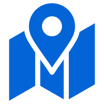 Navigation symbol on black background